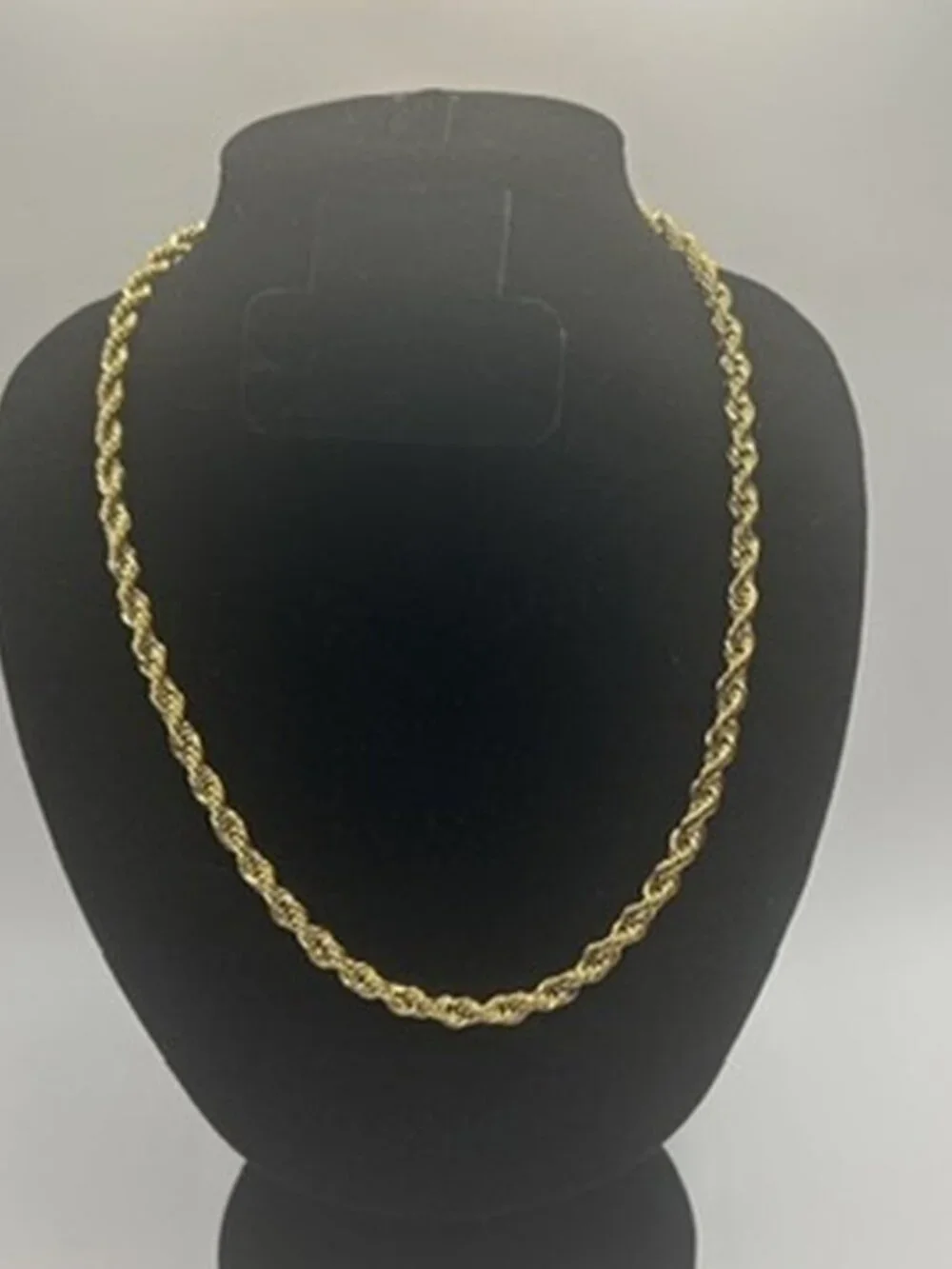 5mm Gold Rope Chain 24 Inch Mens Real Gold Stainless Steel Plated Waterproof